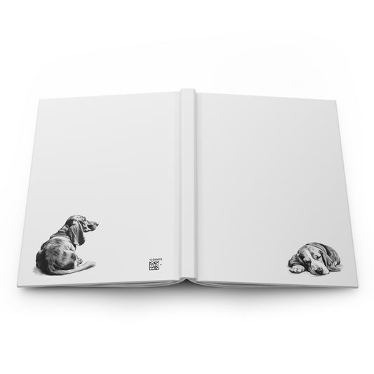 BASSET HOUND Lover Hardcover Notebook (150 lined pages)