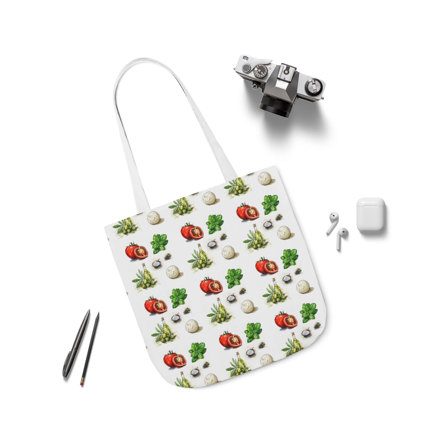 Cute Caprece Salad Canvas Tote Bag - Everyday Use - Perfect for Foodies, Cooks, Friends