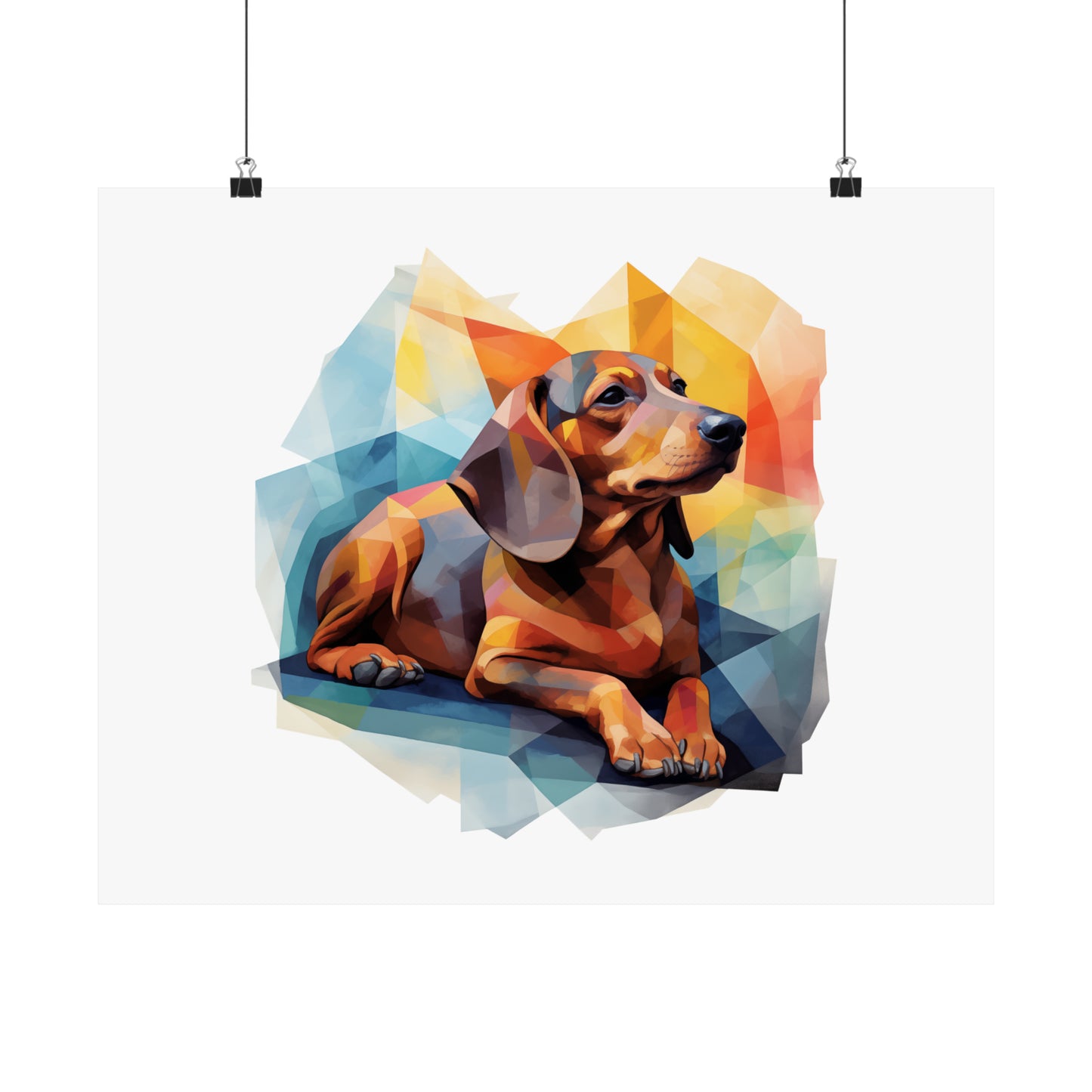 Dachshund Print - Modern Watercolor - Dog Portrait / Poster / Wall Art - Ready to Hang, Versatile and Vibrant on Fine Art Paper