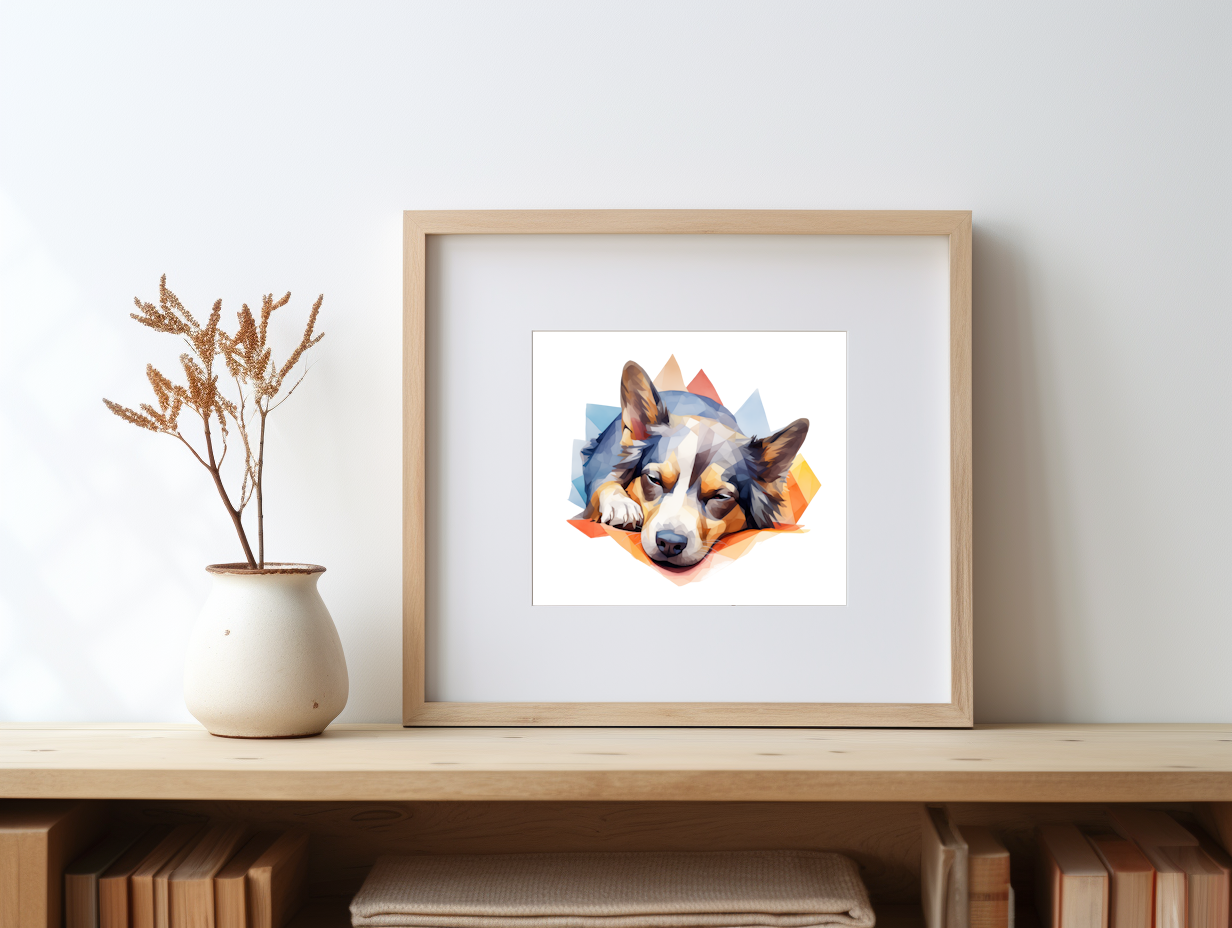 Australian Shepherd Print - Modern Watercolor - Dog Portrait / Poster / Wall Art - Ready to Hang, Versatile and Vibrant on Fine Art Paper