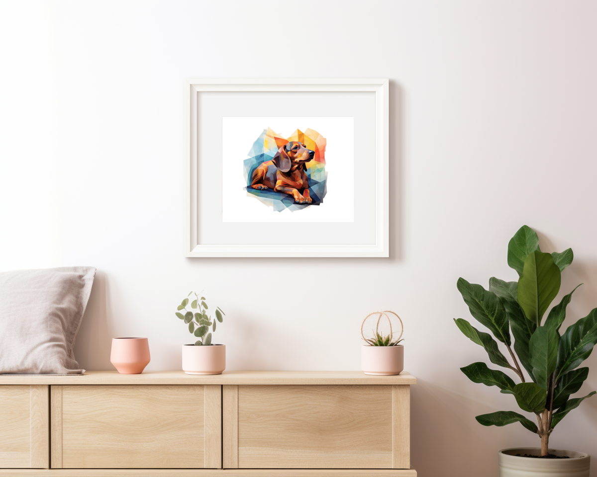 Dachshund Print - Modern Watercolor - Dog Portrait / Poster / Wall Art - Ready to Hang, Versatile and Vibrant on Fine Art Paper