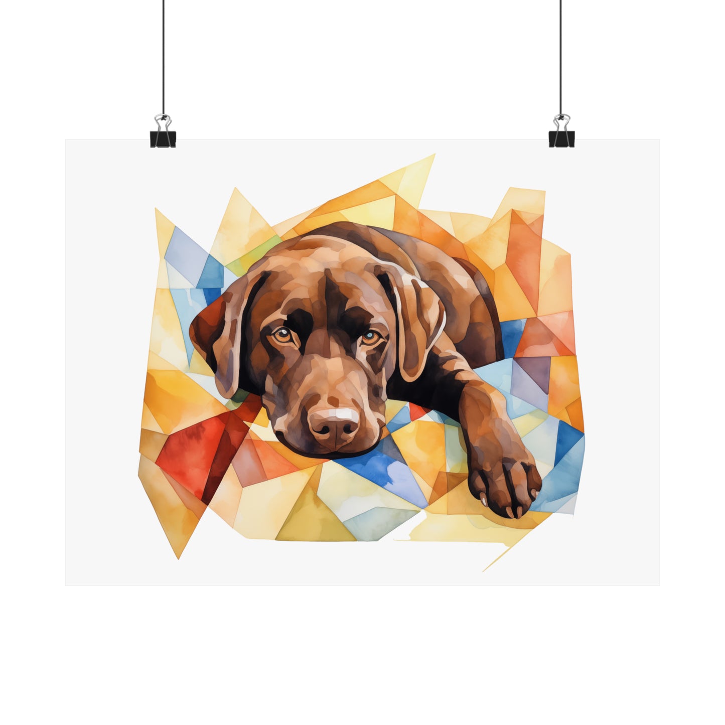 Chocolate Labrador Print - Modern Watercolor - Dog Portrait / Poster / Wall Art - Ready to Hang, Versatile and Vibrant on Fine Art Paper