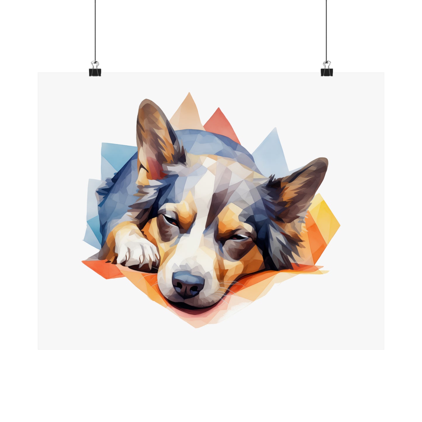 Australian Shepherd Print - Modern Watercolor - Dog Portrait / Poster / Wall Art - Ready to Hang, Versatile and Vibrant on Fine Art Paper