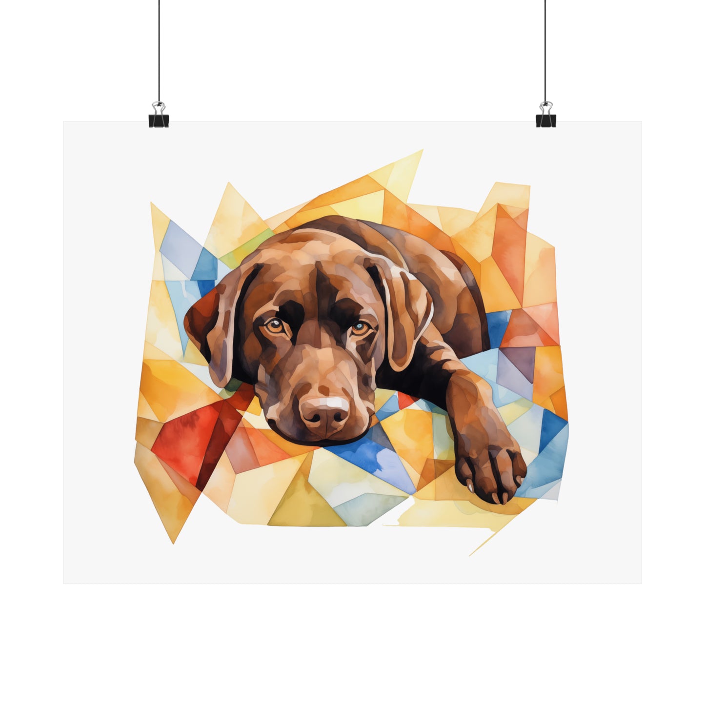 Chocolate Labrador Print - Modern Watercolor - Dog Portrait / Poster / Wall Art - Ready to Hang, Versatile and Vibrant on Fine Art Paper