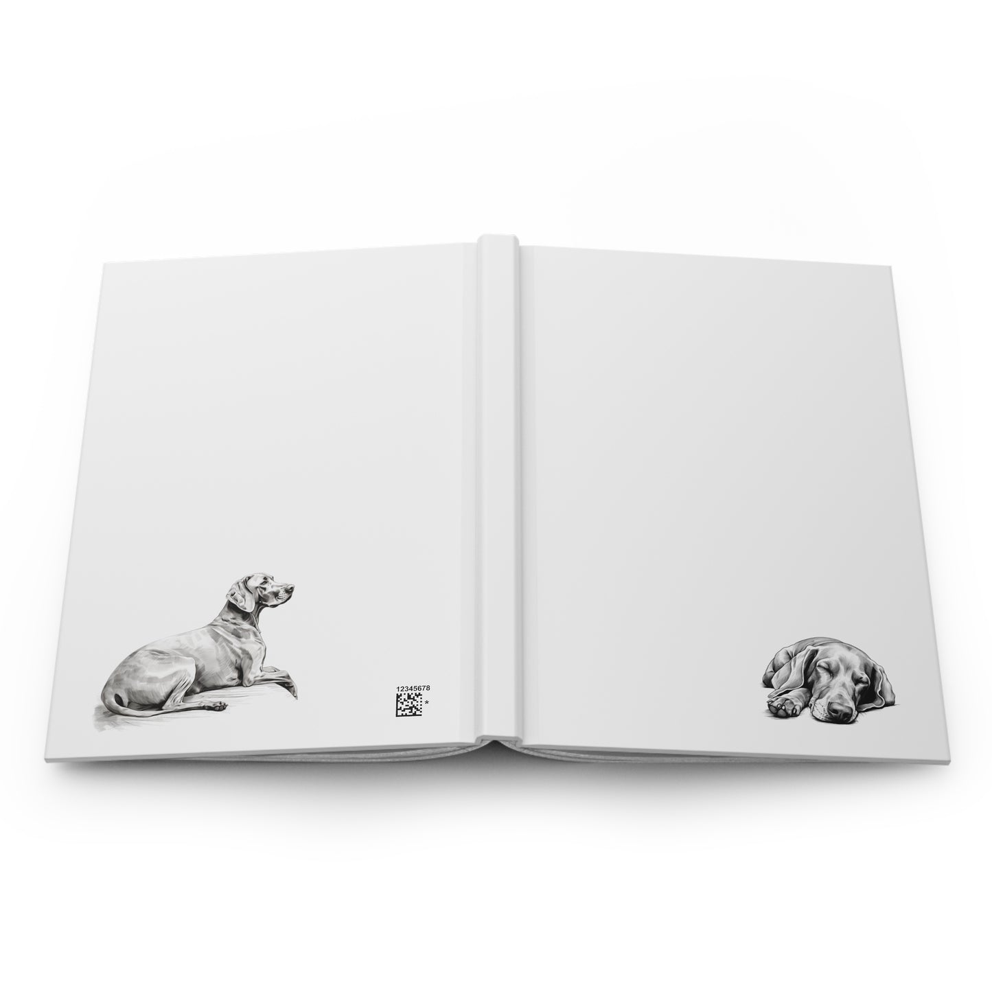 WEIMARANER Lover Hardcover Notebook (5.75"x8" lined)