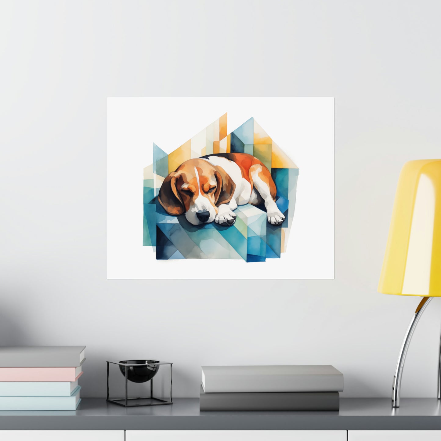 Beagle Print - Modern Watercolor - Dog Portrait / Poster / Wall Art - Ready to Hang, Versatile and Vibrant on Fine Art Paper