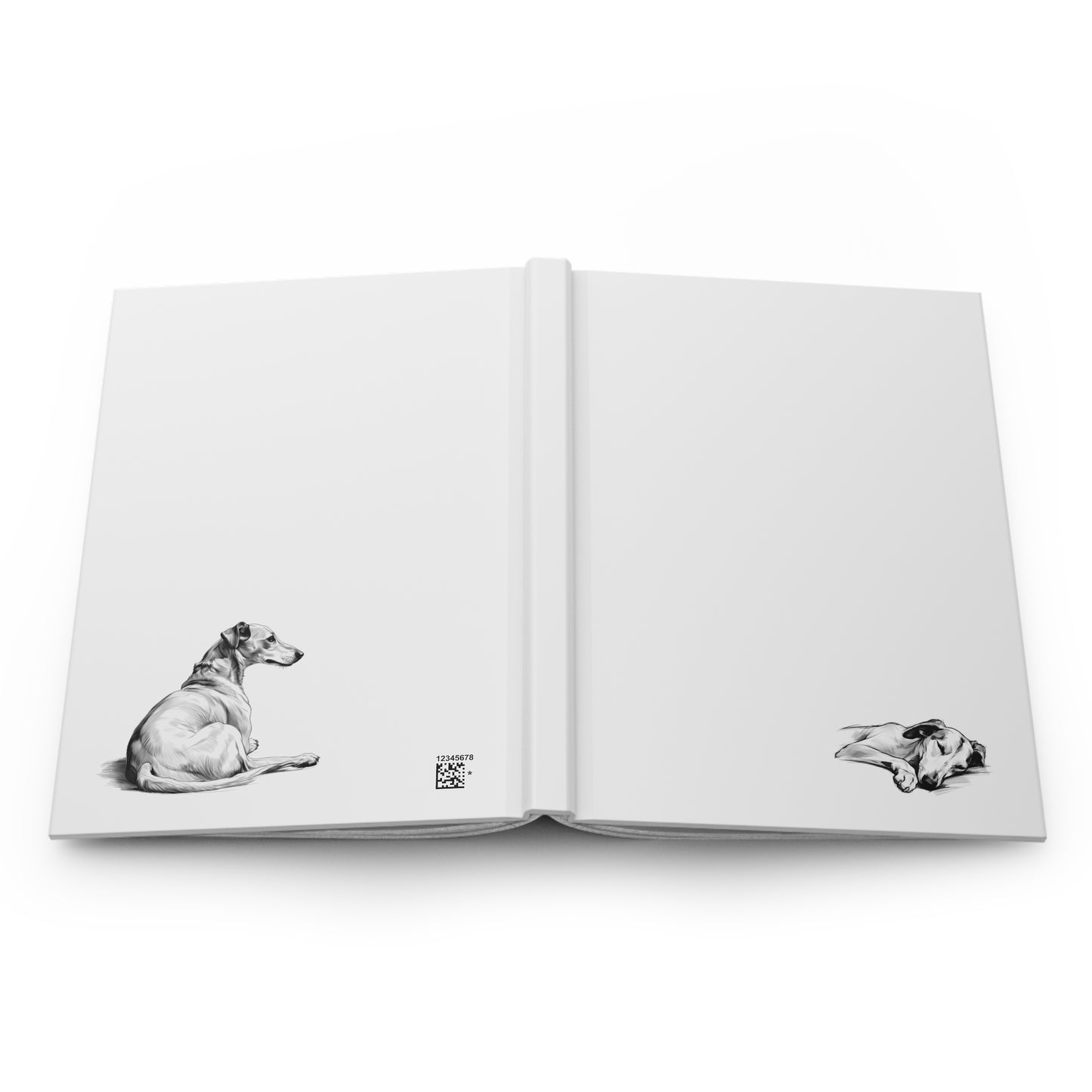 GREYHOUND Lover Hardcover Notebook (5.75"x8" lined)