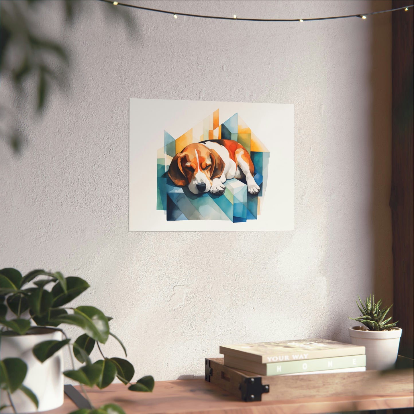 Beagle Print - Modern Watercolor - Dog Portrait / Poster / Wall Art - Ready to Hang, Versatile and Vibrant on Fine Art Paper