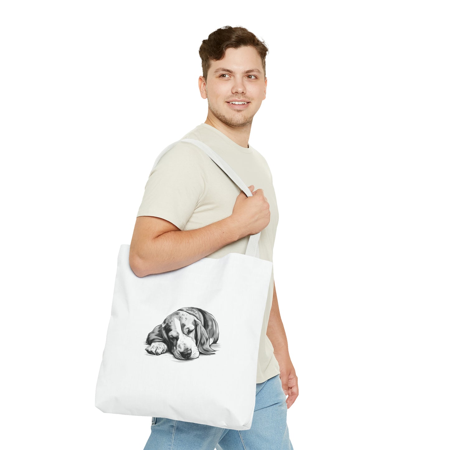 BASSET HOUND Lover Tote Bag (Front & Back Art)