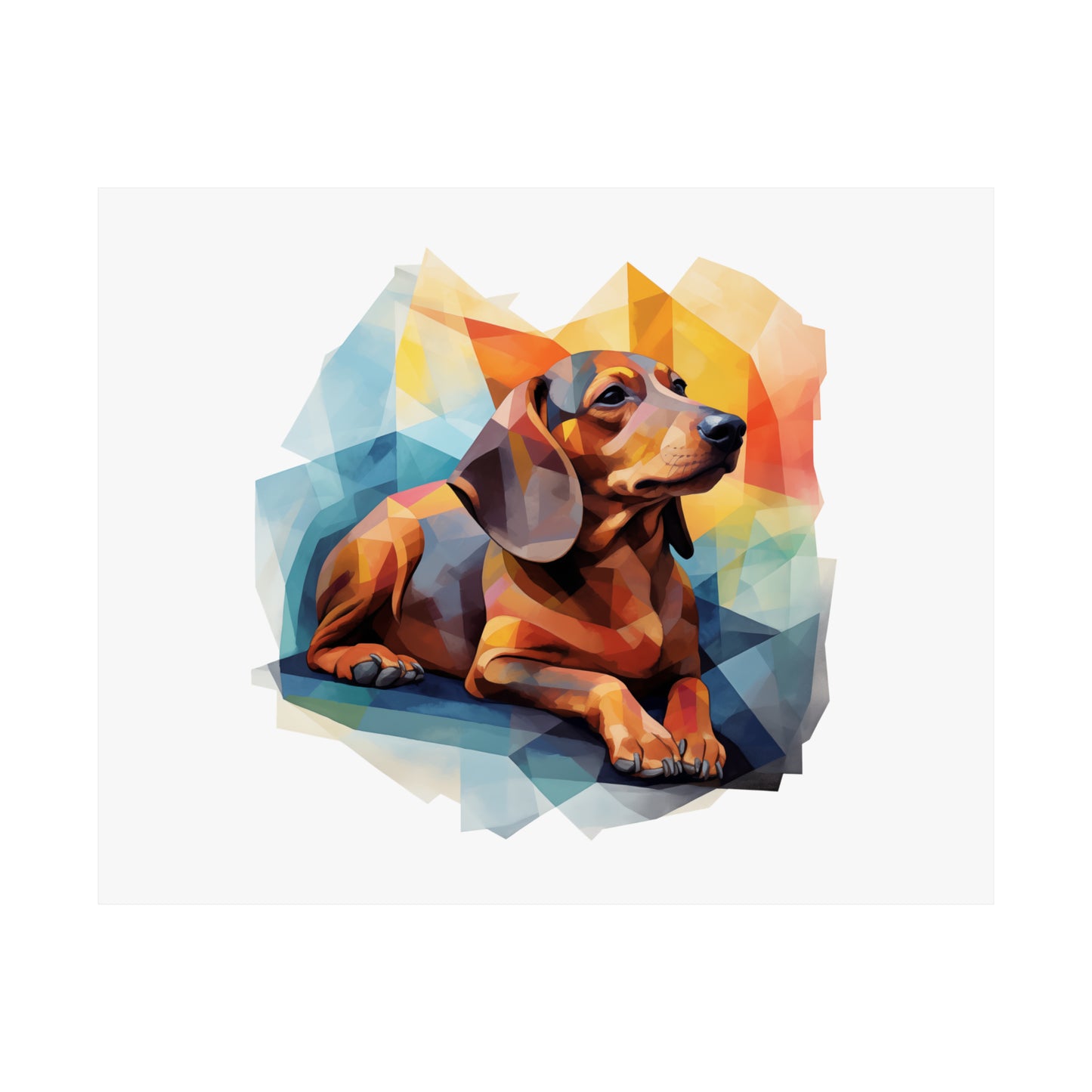 Dachshund Print - Modern Watercolor - Dog Portrait / Poster / Wall Art - Ready to Hang, Versatile and Vibrant on Fine Art Paper