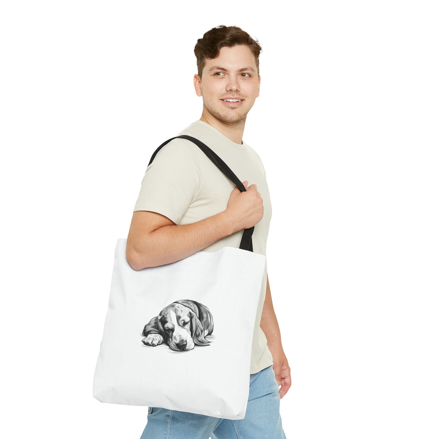 BASSET HOUND Lover Tote Bag (Front & Back Art)