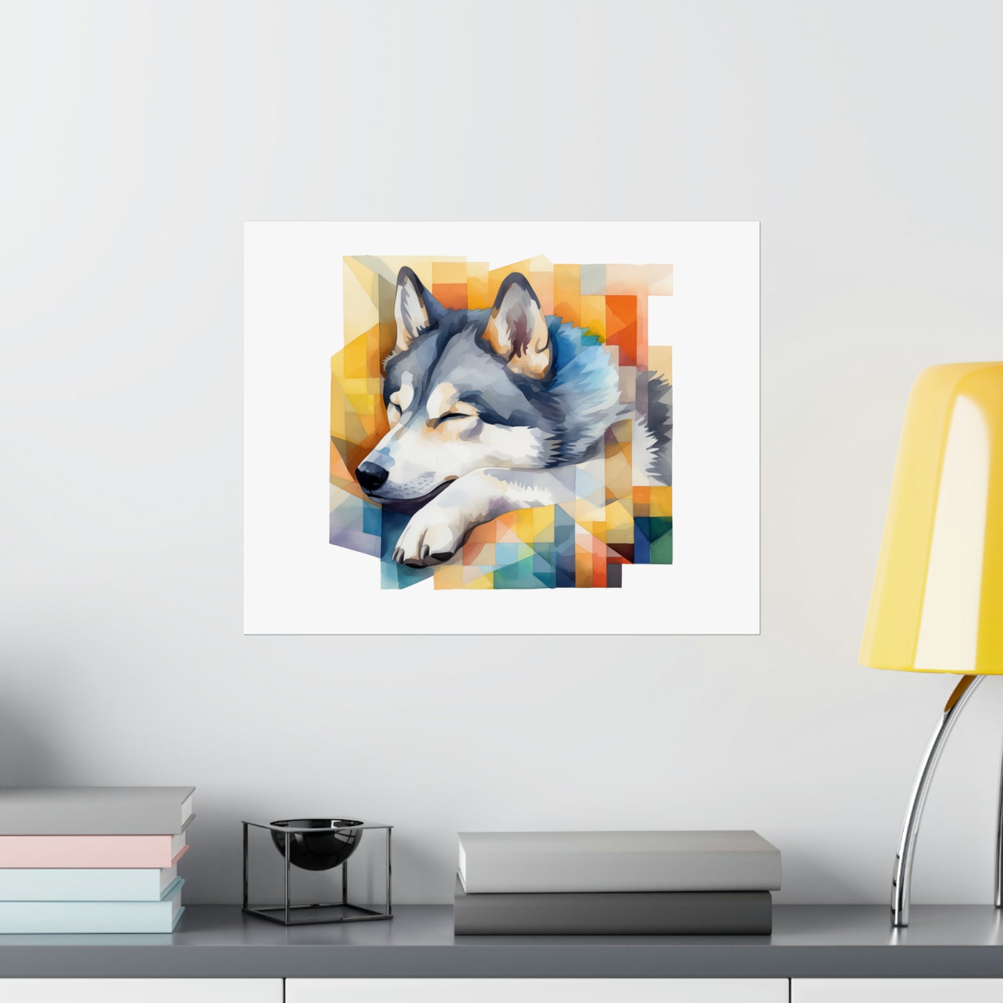 Husky Print - Modern Watercolor - Dog Portrait / Poster / Wall Art - Ready to Hang, Versatile and Vibrant on Fine Art Paper