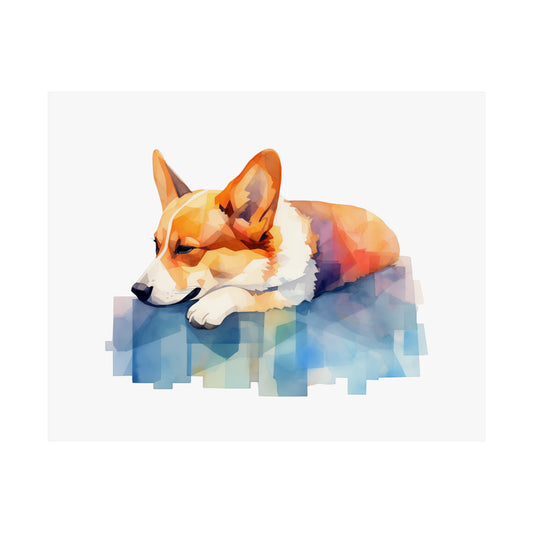 Corgi Print - Modern Watercolor - Dog Portrait / Poster / Wall Art - Versatile and Vibrant on Fine Art Paper