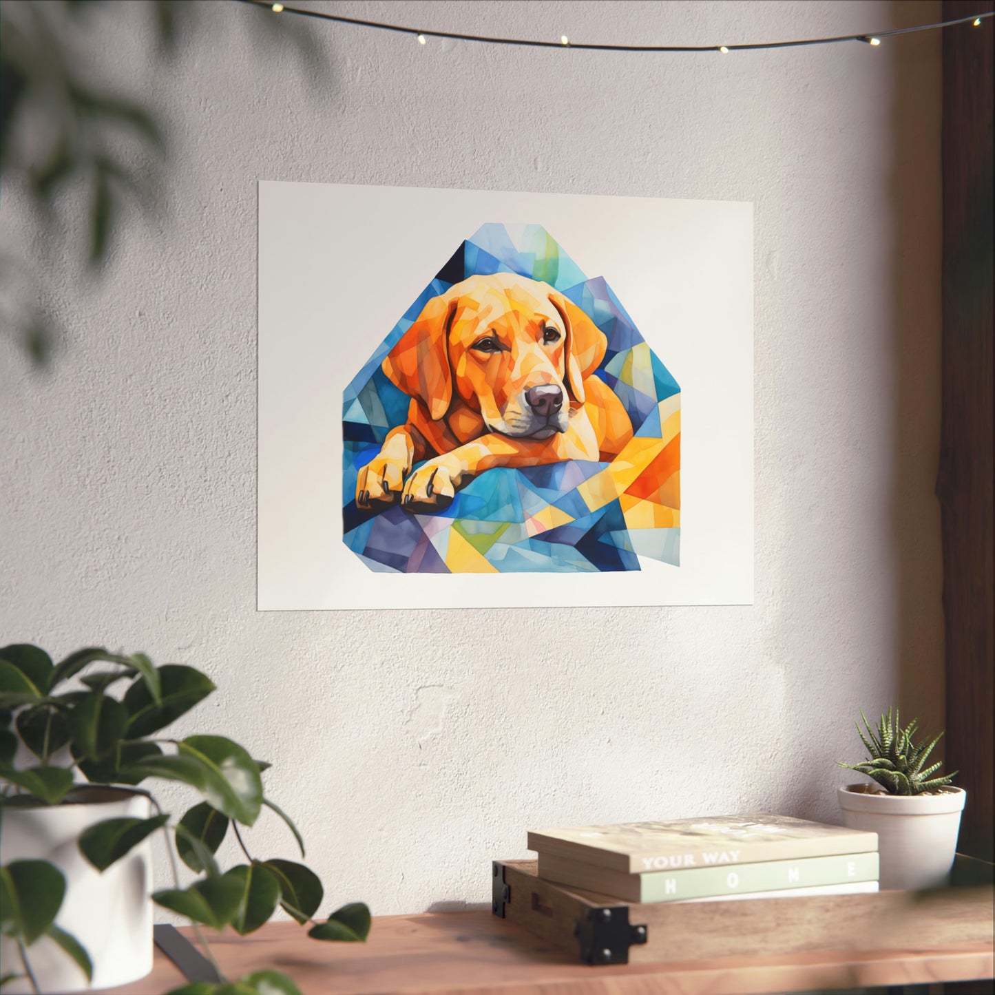 Yellow Labrador Print - Modern Watercolor - Dog Portrait / Poster / Wall Art - Ready to Hang, Versatile and Vibrant on Fine Art Paper