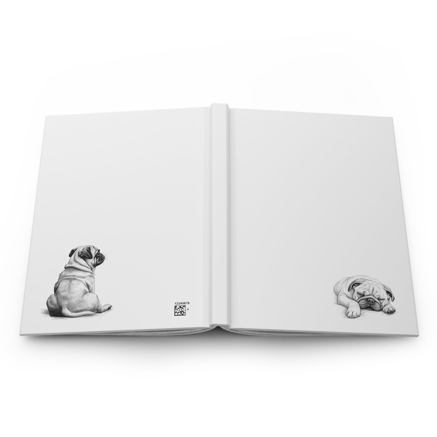 PUG Lover Hardcover Notebook (5.75"x8" lined)