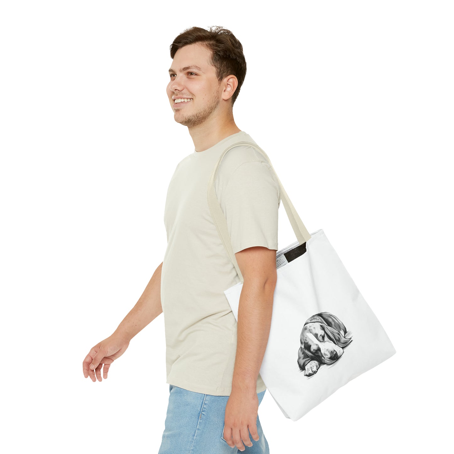 BASSET HOUND Lover Tote Bag (Front & Back Art)