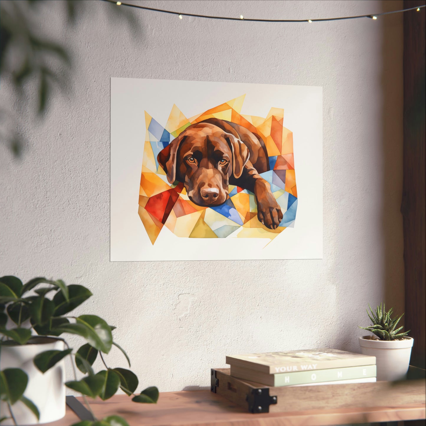 Chocolate Labrador Print - Modern Watercolor - Dog Portrait / Poster / Wall Art - Ready to Hang, Versatile and Vibrant on Fine Art Paper