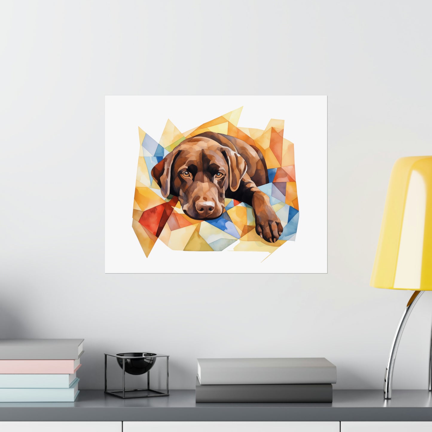 Chocolate Labrador Print - Modern Watercolor - Dog Portrait / Poster / Wall Art - Ready to Hang, Versatile and Vibrant on Fine Art Paper