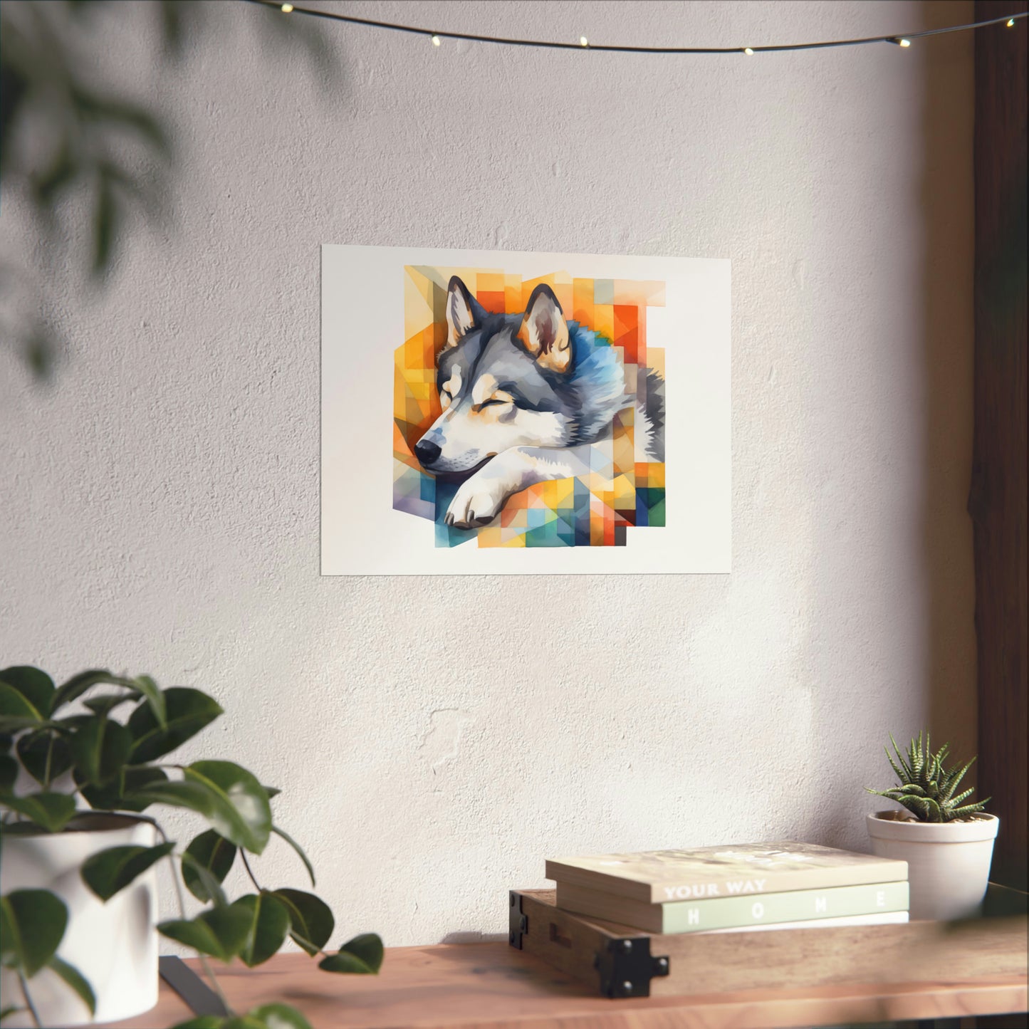 Husky Print - Modern Watercolor - Dog Portrait / Poster / Wall Art - Ready to Hang, Versatile and Vibrant on Fine Art Paper