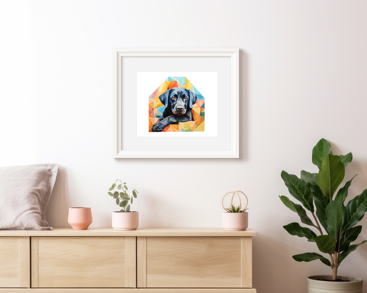 Black Lab Print - Modern Watercolor - Dog Portrait / Poster / Wall Art - Ready to Hang, Versatile and Vibrant on Fine Art Paper