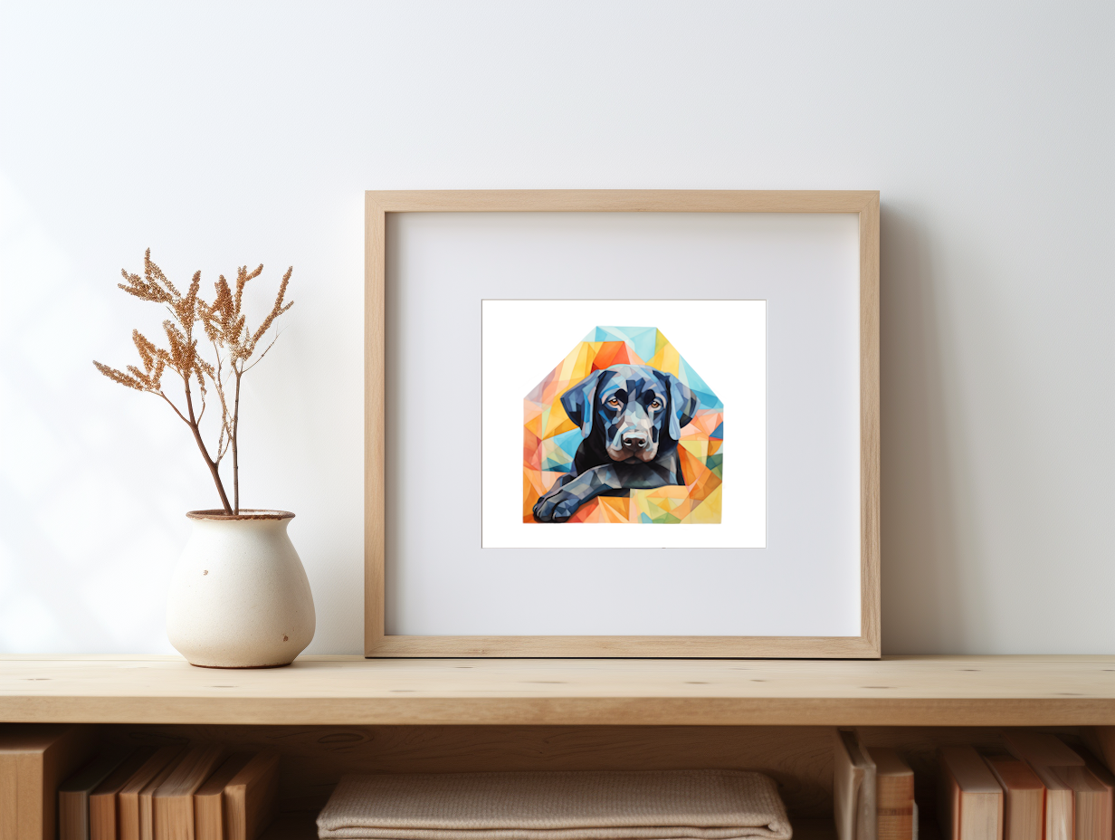 Black Lab Print - Modern Watercolor - Dog Portrait / Poster / Wall Art - Ready to Hang, Versatile and Vibrant on Fine Art Paper