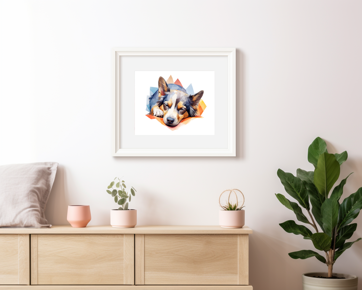 Australian Shepherd Print - Modern Watercolor - Dog Portrait / Poster / Wall Art - Ready to Hang, Versatile and Vibrant on Fine Art Paper