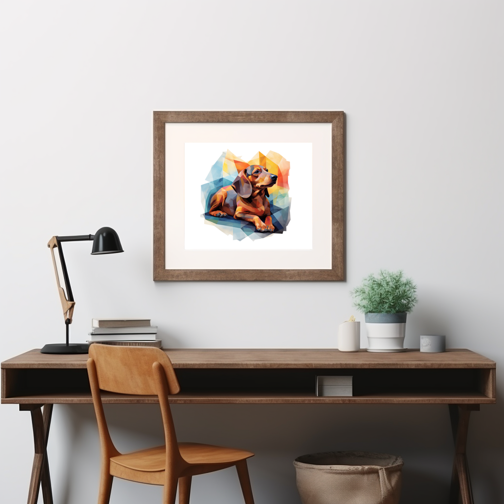 Dachshund Print - Modern Watercolor - Dog Portrait / Poster / Wall Art - Ready to Hang, Versatile and Vibrant on Fine Art Paper