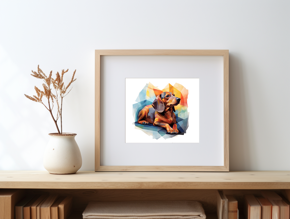 Dachshund Print - Modern Watercolor - Dog Portrait / Poster / Wall Art - Ready to Hang, Versatile and Vibrant on Fine Art Paper