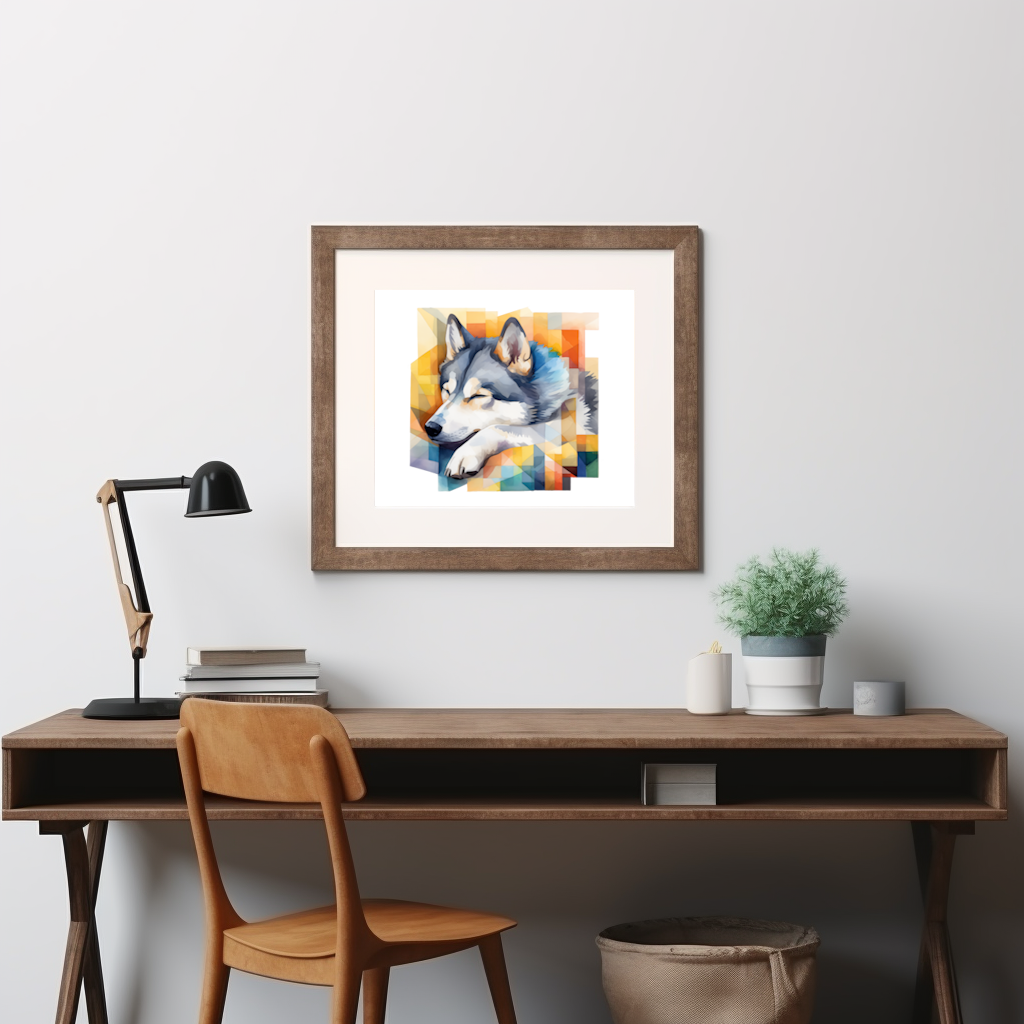 Husky Print - Modern Watercolor - Dog Portrait / Poster / Wall Art - Ready to Hang, Versatile and Vibrant on Fine Art Paper