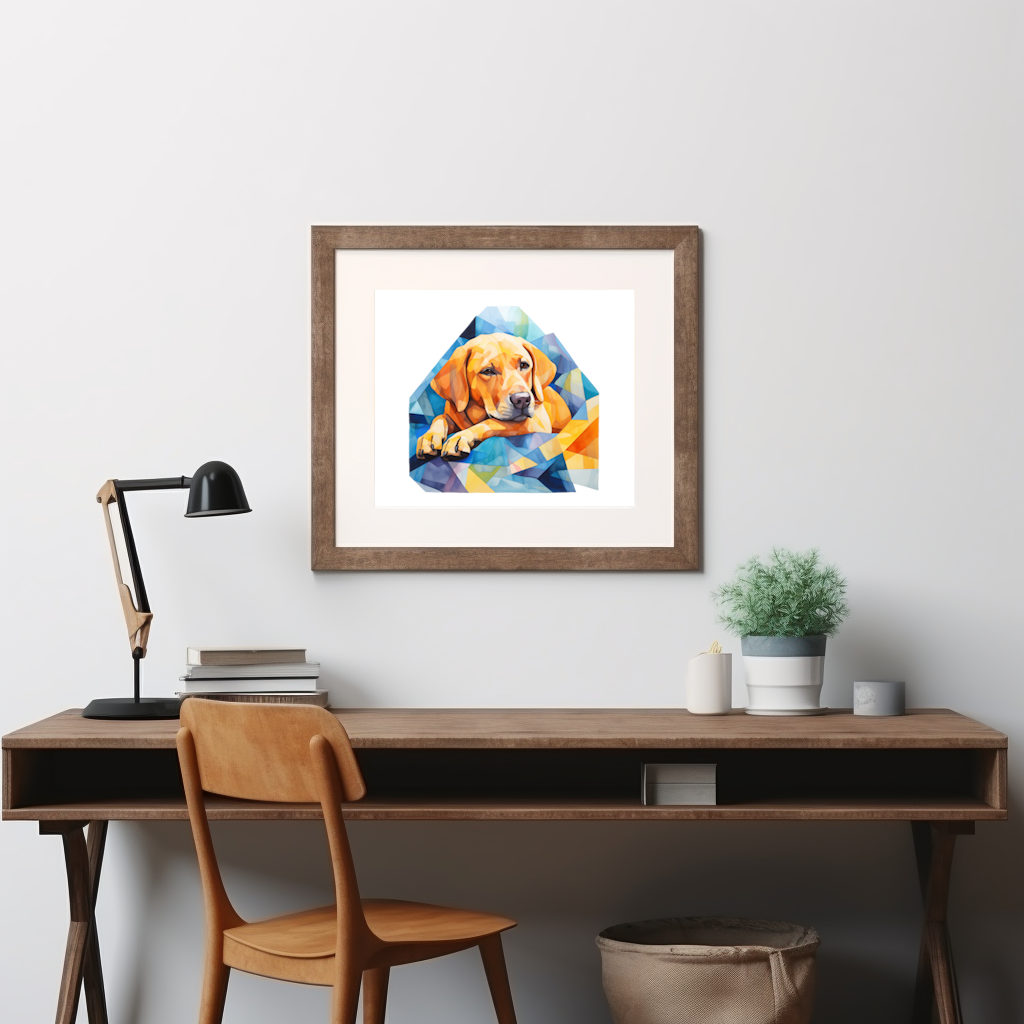 Yellow Labrador Print - Modern Watercolor - Dog Portrait / Poster / Wall Art - Ready to Hang, Versatile and Vibrant on Fine Art Paper