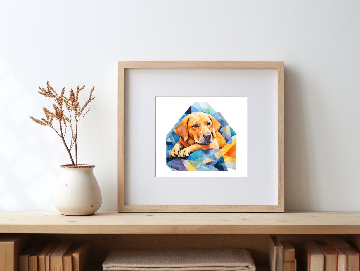 Yellow Labrador Print - Modern Watercolor - Dog Portrait / Poster / Wall Art - Ready to Hang, Versatile and Vibrant on Fine Art Paper